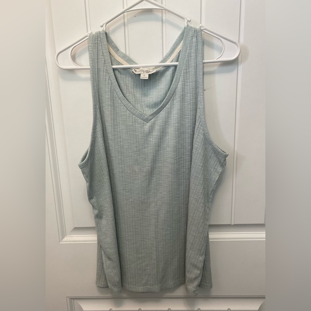 Koolaburra by UGG light blue ribbed tank. Size Large. Vneck.